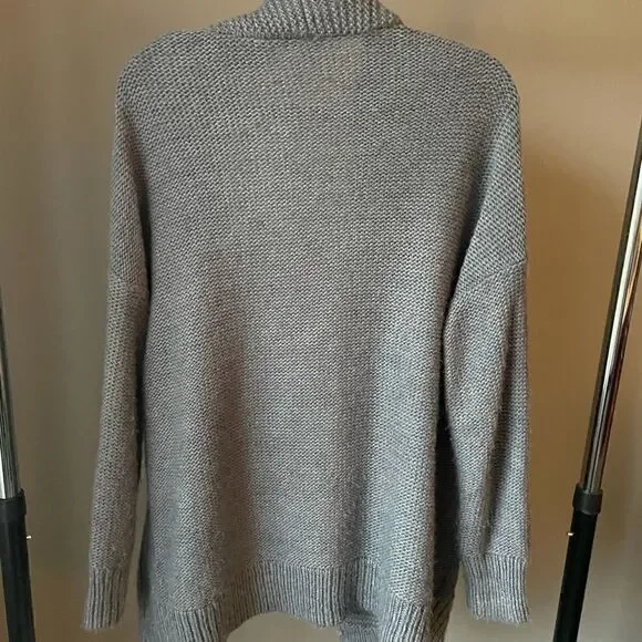 Loft Women’s Gray Grandma  Comfy Open Front Cardigan Sweater Size Medium - Picture 4 of 5